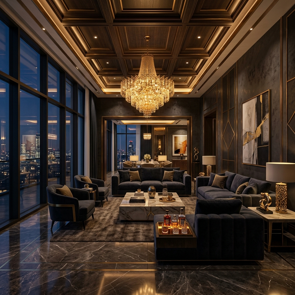Luxury Modern Villa Living Room Interior